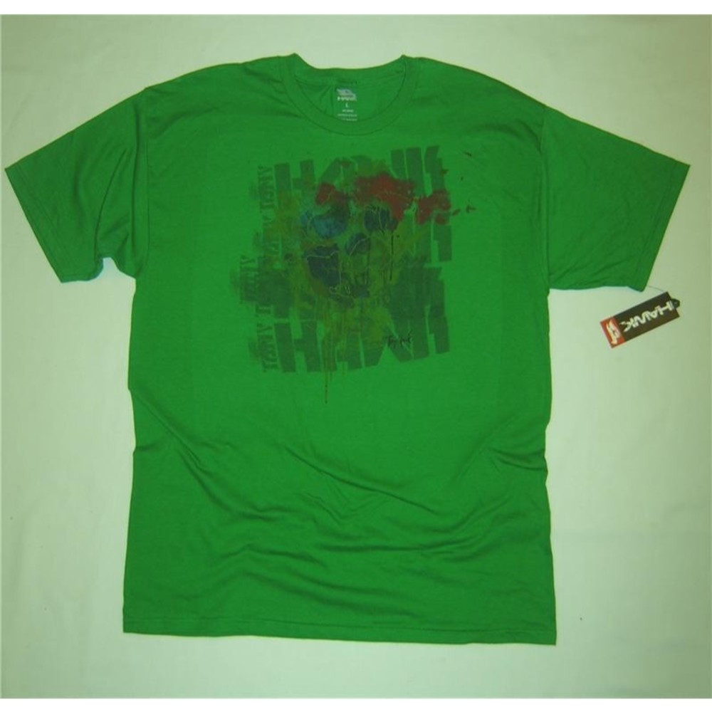 Y2K TONY HAWK T Shirt Mens Sizes Green FLIGHT Skateboarding Skater New Old Stock